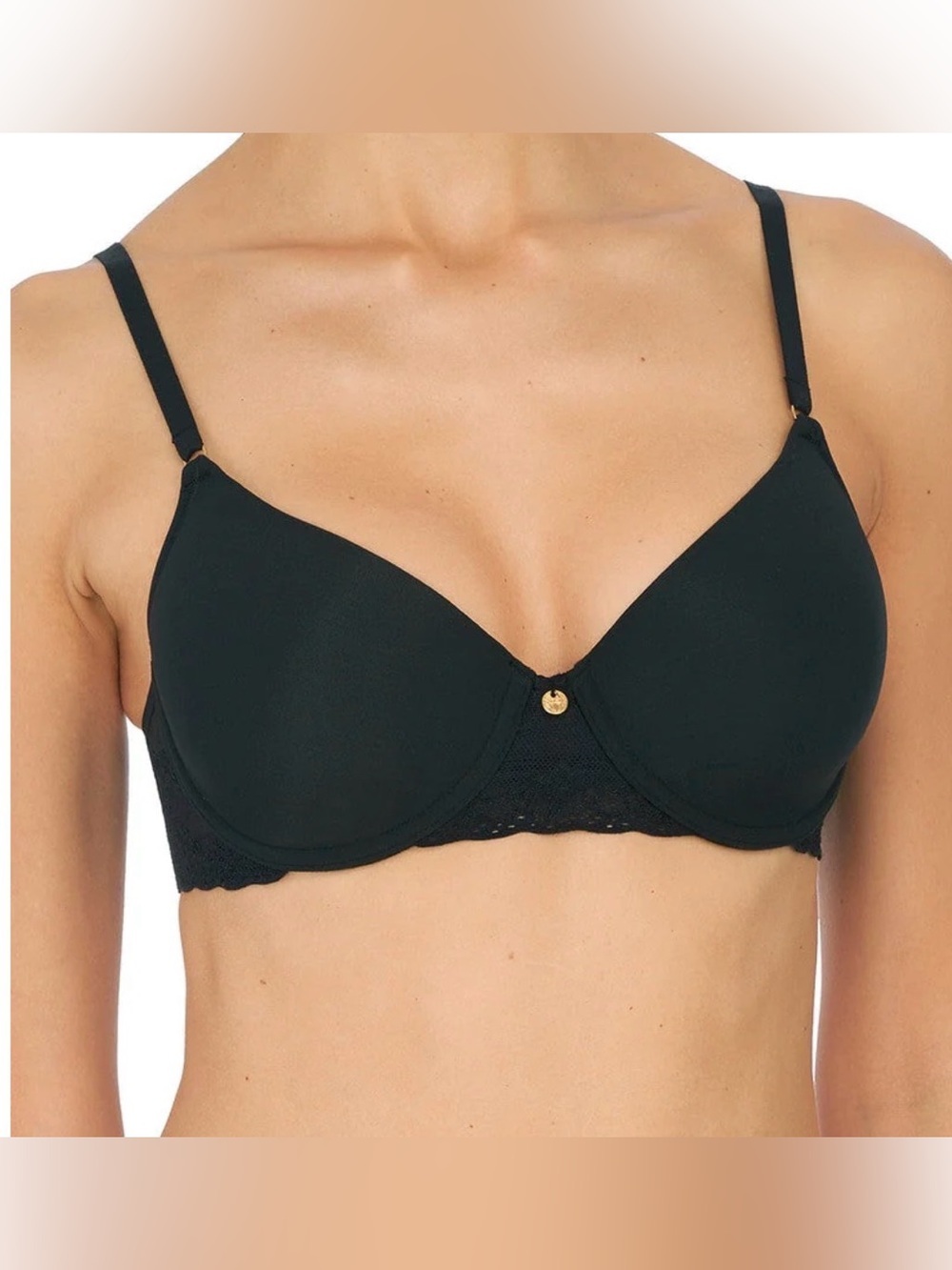 Natori Bliss Perfection Contour Underwire Bra black size 32 DD